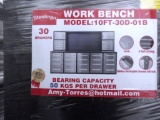 118-29 NEW Stainless 10' 30 Drawer Work Bench