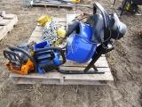 109-5 Sewer Line Drain Cleaner with 2 Chain Saw Heads