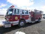 142-3 1990 Sutphen Fire Engine - Aluminum Body, Detroit 60 Series Diesel
