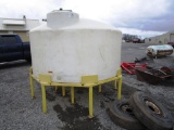 201-11 1100 Gallon Poly Tank w/ Stand - ONLY HAD WATER INSIDE