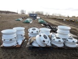 124-3 (16) NEW Take Off 22.5 Steel Hub Pilot Truck Rims - Sold by the rim x 16