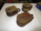 129-110 Lot of 3 Wood Pulley's