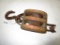 129-125 Steel/Wood Double Pulley