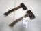 129-35 Lot of 2 True Temper Hatchets - Tommy and Vulcan