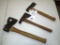 129-62 Lot of 3 Hatchets incl. (2) Carpenter and a Bell Systems Lineman Hatchet