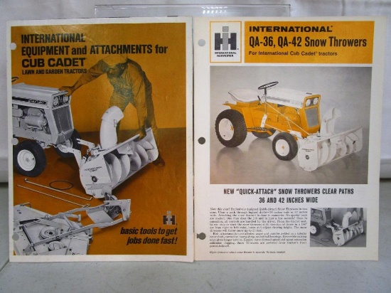 156-31 Lot of (2) IH Cub Cadet Brochures