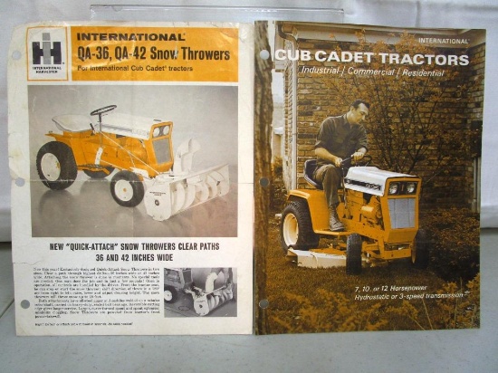 156-38 Lot of 2 IH Cub Cadet Brochures