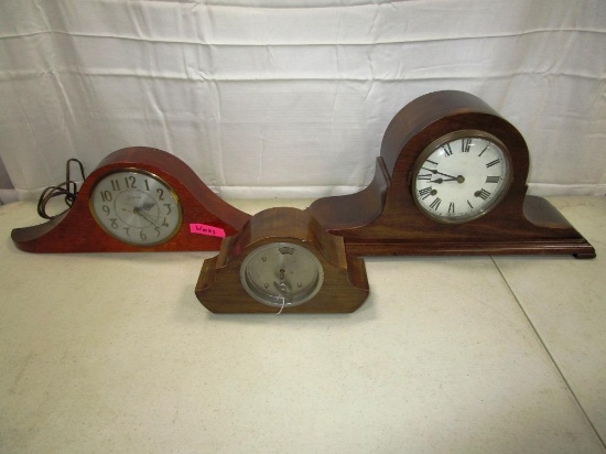 106-16 Lot of (3) Mantel Clocks