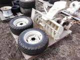 99-421 Lot of Cub Cadet Snowblower and Rear Wheels