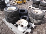 99-423 Pallet of Front and Rear Rims, Tires and Wheels