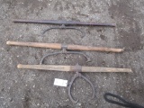 129-269 Lot of (3) Ice Tongs w/ Carriers