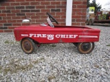 130-21 Vintage Fire Chief Pedal Car