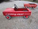 130-22 Vintage Fire Chief Pedal Car