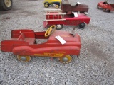 130-24 Vintage Fire Truck Pedal Car