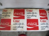 129-152 Approx. 2'x5' Coke & Coca Cola Advertising Paper Banner