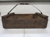 129-170 Antique Campbell Soup (Napoleon,OH) Wood Carry Box