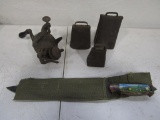 129-176 Lot of Cow Bells and Machette