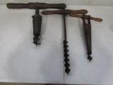 129-190 Lot of (3) Wood/Barrel Boring Tools
