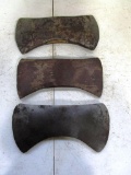 129-202 Lot of 3 Double Bit Axe Heads
