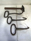 129-209 Lot of Hay Hooks and Hammer