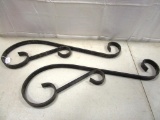106-13 Lot of 2 Ornate Metal Sign Brackets