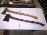 129-17 Lot of 2 Axes - True Temper Flint Edge and Master Mechanic