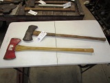 129-20 Lot of 2 Double Bit Axes - True Temper Kelly and Vintage Craftsman