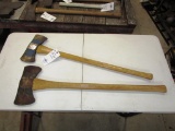 129-28 Lot of 2 Double Bit Axes - Homestead and True Temper