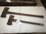 129-29 Lot of 2 Double Bit Axes - BBB and Plumb