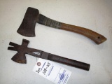 129-55 Lot of 2 Hatchets incl. - Craftsman Jubilee and Jacob Bros. Box and Crate