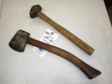 129-63 Lot w/ Hatchet and Hammer