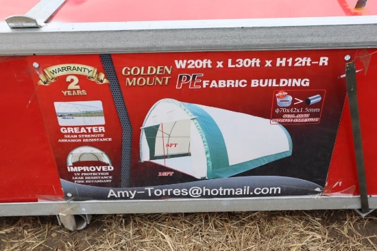 127-74 NEW 20'x30'x12'H Golden Mount Hoop Building
