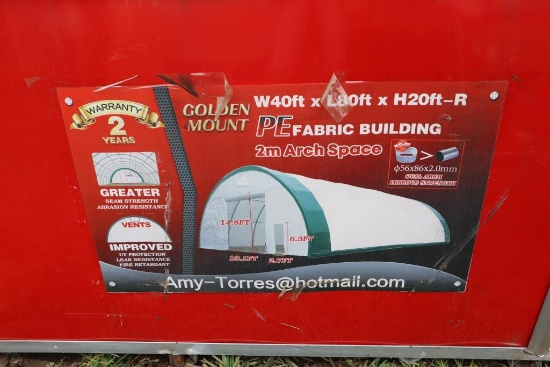 127-91 NEW 40'x80'x20'H Golden Mount Hoop Building