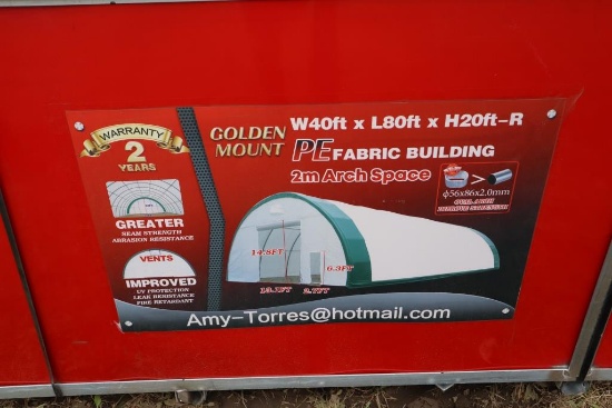 127-92 NEW 40'x80'x20'H Golden Mount Hoop Building