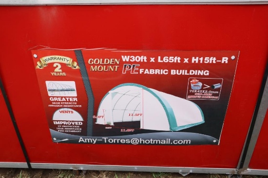 127-116 NEW 30'x65"x15'H Goldend Mount Hoop Building