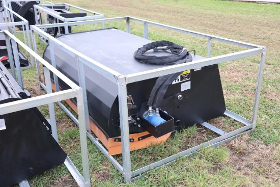 127-89 NEW 72" SS QA Rotary Broom/Bucket Combo Unit