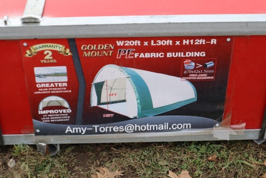 127-75 NEW 20'x30'x12'H Golden Mount Hoop Building