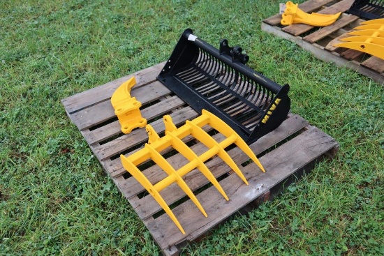 130-23 LOT of Mini Excavator Attachments - Selling for ONE MONEY