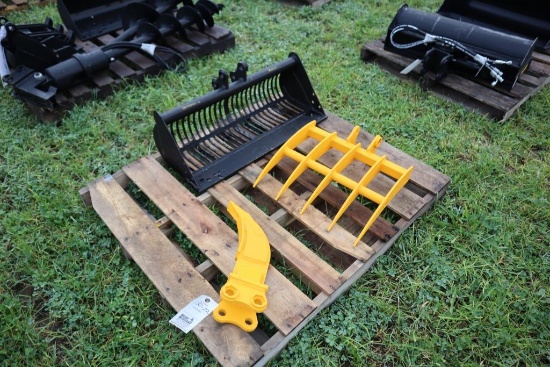 130-22 LOT of Mini Excavator Attachments - Selling for ONE MONEY