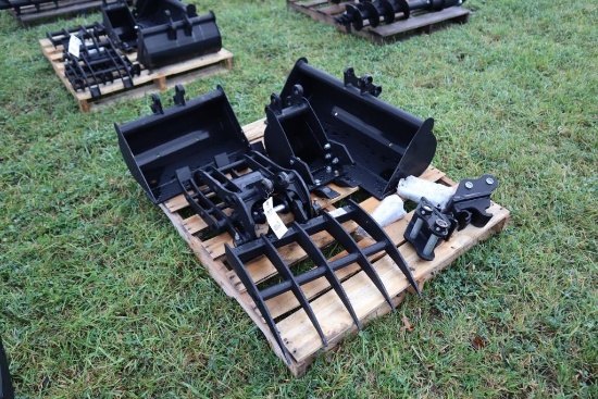 130-54 LOT of Mini Excavator Attachments - Selling for ONE MONEY