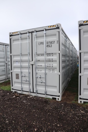 127-5 NEW 1 Trip 40' Shipping Container w/ 4 Side Doors