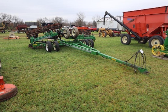 166-7 Unverferth 225 32' Double Basket Rolling Harrow