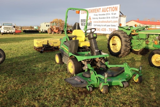 111-40 John Deere 1550 Terrain Cut 72" Mower - 4x4, Diesel, Comes w/ a Broom - 1300 Hours