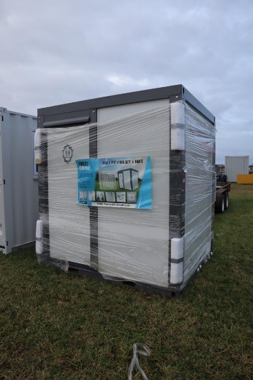 127-44 New Toilet w/ Shower Enclosed Bldg. Perfect for Cabin or Barn