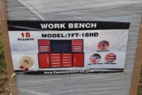 127-47 NEW Red 7' 18 Drawer Toolbox w/ Back