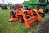 111-44 Kubota B7800 - 4wd, Loader, Mower - 1453 Hrs. Runs Good