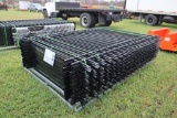 130-3 Lot of (20) 10' x 7'H Black Galvanized Fence Panels