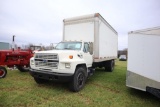 117-1 1990 Ford F700 - 22' Box, Diesel, 5 Spd., New Clutch, Runs Good
