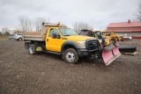 229-1 2013 Ford F450 - ONLY 42k ORIGINAL MILES w/ Stainless Dump Box and Plow