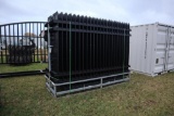 127-45 NEW Lot (30) Sections of Black Galvanized Fence Panels and Posts